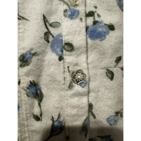 Vintage Laura Ashley Blue Floral Long Nightgown XL Cottage Core NWT 80s/90s‎ NOS - Picture 5 of 16